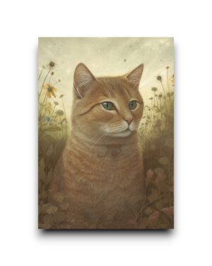 A6 Ansichtkaart - Cats: In the garden