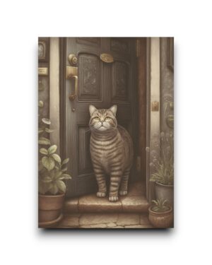 A6 Ansichtkaart - Cats: Grey Tabby