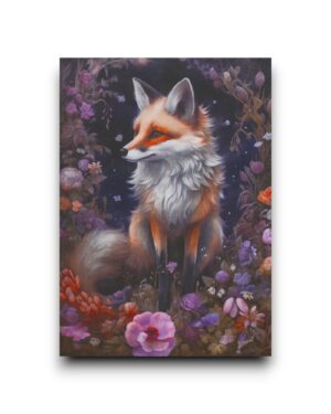 A6 Ansichtkaart - Night Garden: Fox