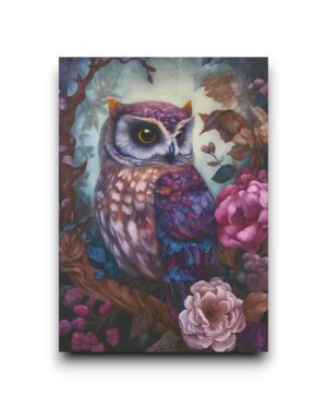 A6 Ansichtkaart - Night Garden: Purple Owl