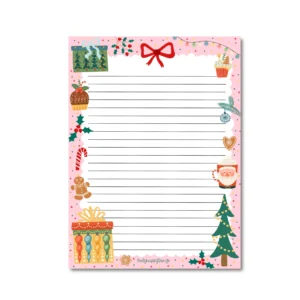 A5 Schrijfblok - Pink Christmas