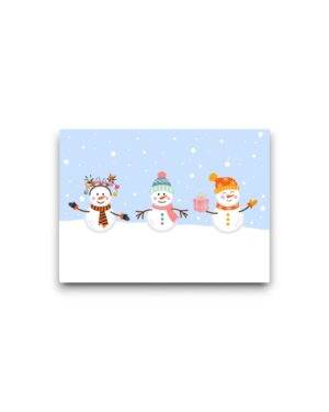 A6 Ansichtkaart - Snowmen