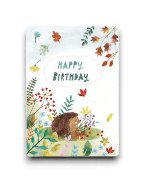 A6 Ansichtkaart - Hedgehog - Happy Birthday