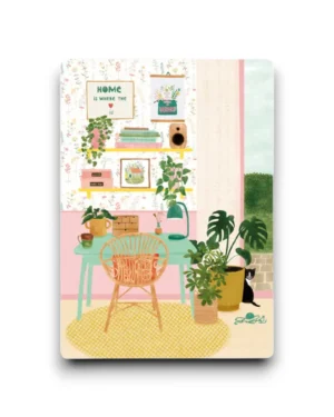 A6 Ansichtkaart - Home is where the heart is