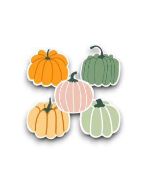 Stickers - gekleurde pompoenen