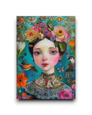 A6 Ansichtkaart - Floral Ladies: Bella
