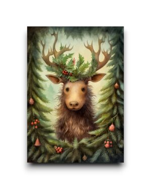 A6 Ansichtkaart - Whimsical Christmas: Rendier