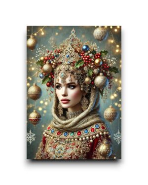 A6 Ansichtkaart - Christmas woman: Kate