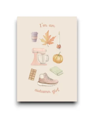 A6 Ansichtkaart - Autumn Girl