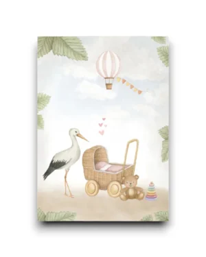 A6 Ansichtkaart - Baby Roze