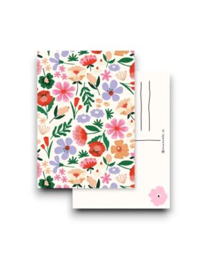 A6 ansichtkaart - Flower power
