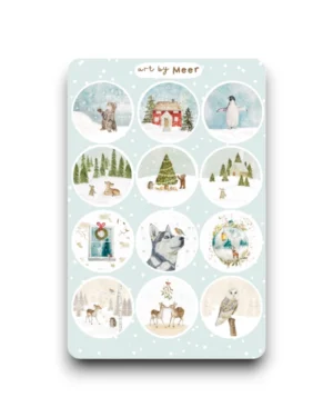 Stickervel - Kerst wensen