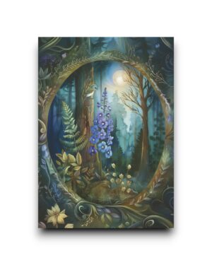 A6 Ansichtkaart - Bosbloemen: Delphinium