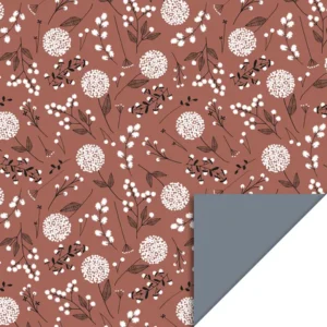 Inpakpapier 30cm - Bloemen rood