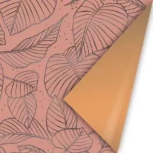 Inpakpapier 30cm - Warm roze bladeren