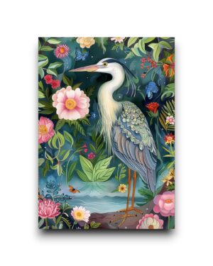 A6 Ansichtkaart - The Chinese Garden: Reiger