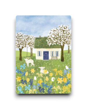 A6 Ansichtkaart - Little cottage in spring