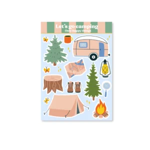 Stickervel - Lets go camping
