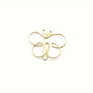 Papierclip - Vlinder goud