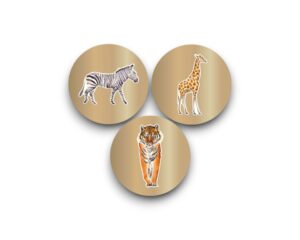 Stickers - Savanne dieren (goud)