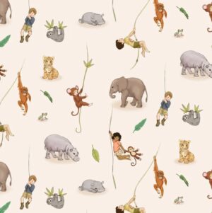 Vel cadeaupapier - Jungle dieren