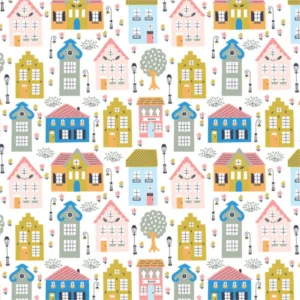 Cadeaupapier - Hollandse huisjes