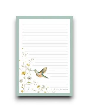 A5 Schrijfblok - Kolibrie