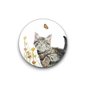 Sluitsticker los - Katje met vlinder
