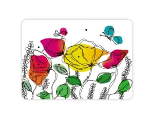 A6 ansichtkaart - Dansende bloemen