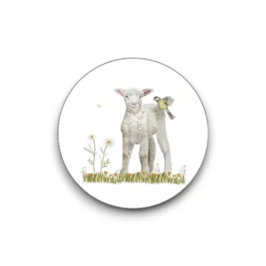 Sluitsticker los - Lammetje met koolmeesje