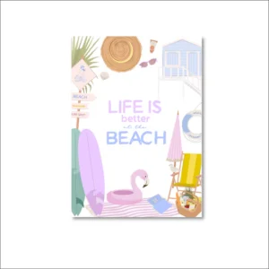 A6 ansichtkaart  - Life is better at the beach