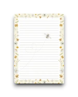 A5 Schrijfblok - Bloemen met bij