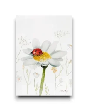 A5 print - Lieve bloem met lieveheersbeestje