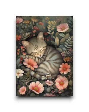 A6 Ansichtkaart - Sweet dreams - Kat