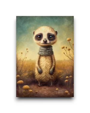 A6 Ansichtkaart - Savanna Animals - Stokstaartje
