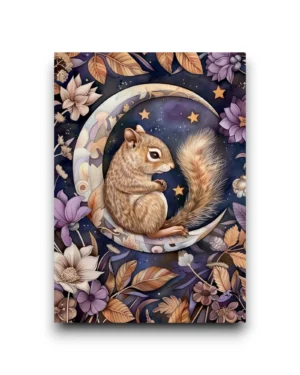 A6 Ansichtkaart - Moon Animals - Eekhoorn