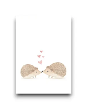 A6 ansichtkaart egeltjes liefde