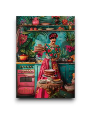A6 Ansichtkaart - Frida Kahlo - Baking Day