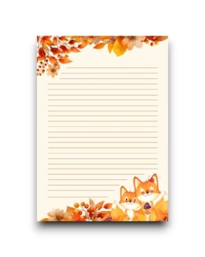 A5 Schrijfblok - Herfstvosjes