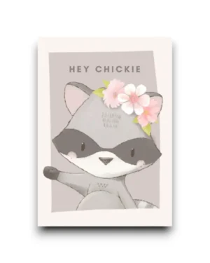 A6 Ansichtkaart - Hey chickie