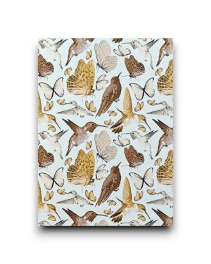 A6 Ansichtkaart - Herfst vogels patroon