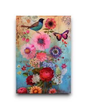 A6 Ansichtkaart - Floral Ladies: Love