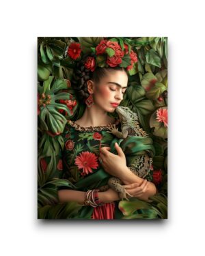A6 Ansichtkaart - Frida Kahlo: Lizard