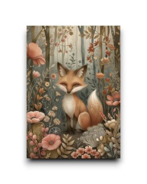 A6 Ansichtkaart - Woodland Spring Animals: Vos