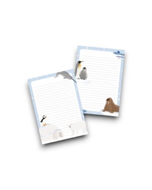 A5 Schrijfblok - Winter dieren met iglo