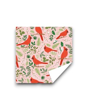 Vel cadeaupapier - Kerst inpakpapier rode kardinaal
