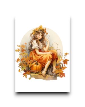 A6 Ansichtkaart - Autumn Fairy girls: Aubrey