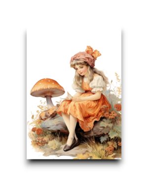 A6 Ansichtkaart - Autumn Fairy girls: Fern