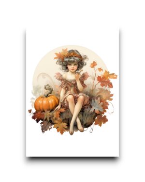 A6 Ansichtkaart - Autumn Fairy girls: Elera