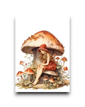 A6 Ansichtkaart - Autumn Fairy girls: Faye